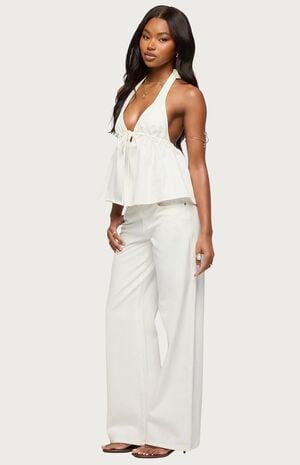 Safia Denim Halter Top image number 4