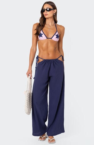 Leoni Side Tie Cotton Gauze Pants image number 1