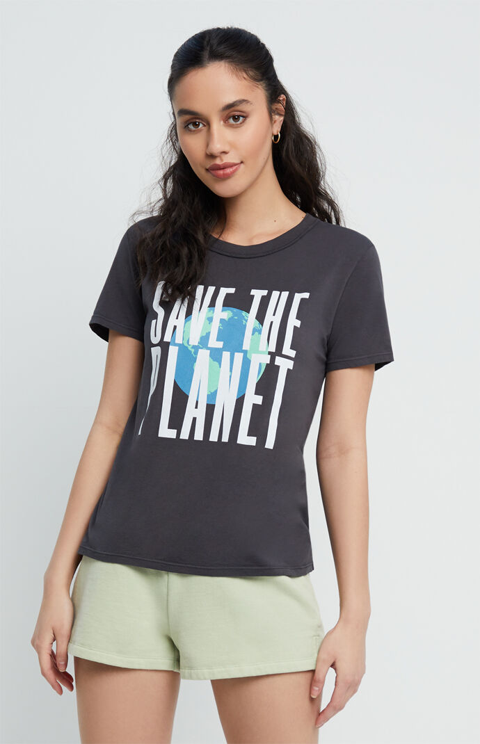 Black Save The Planet T-Shirt