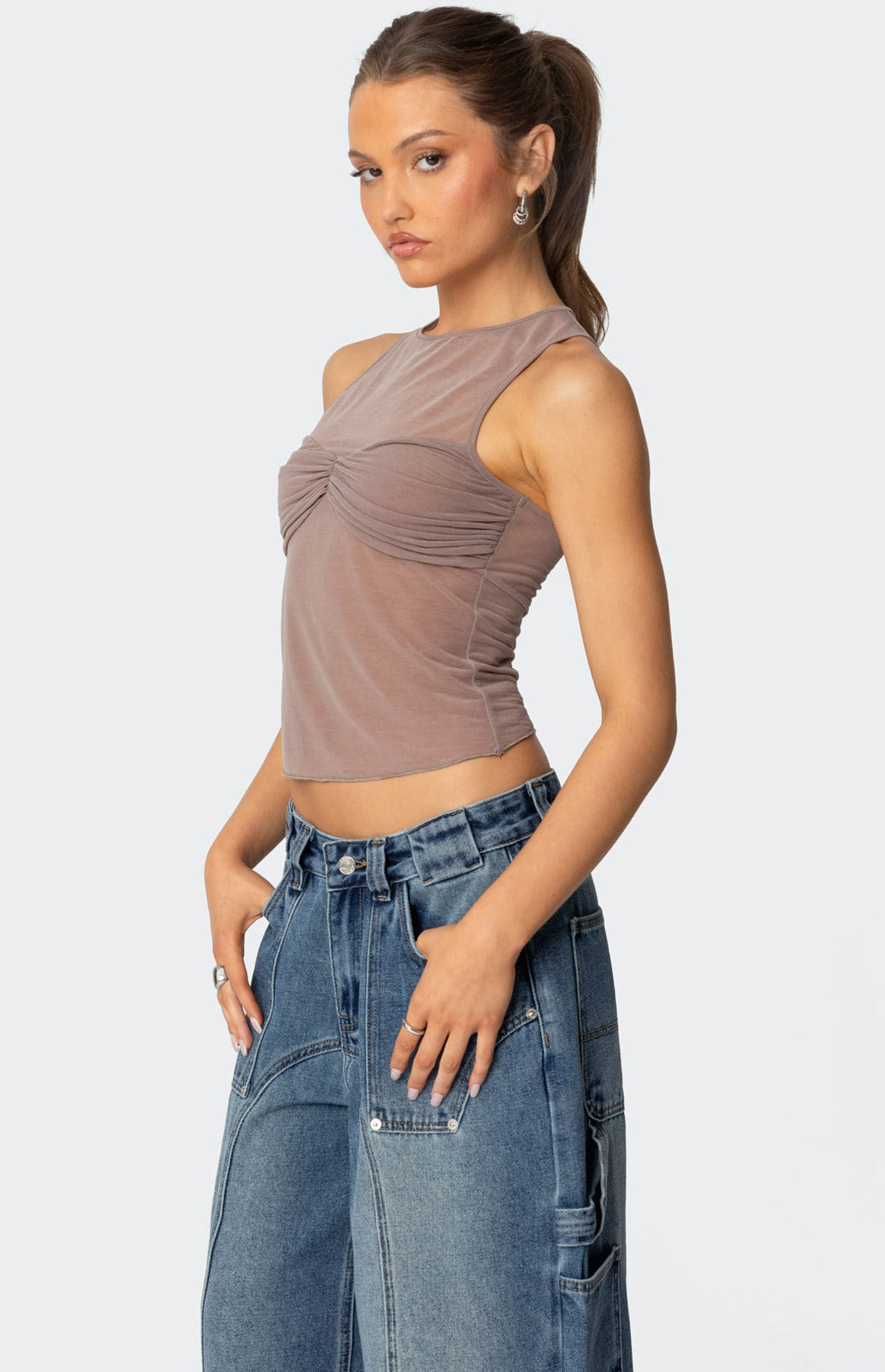 Edikted Erica Sheer Gathered Top