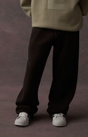 Off Black Knit Relaxed Sweatpants image number 3