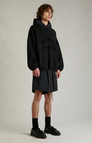 Black Nylon Running Shorts image number 2