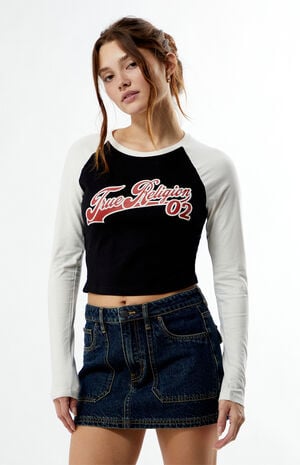 Contrast Long Sleeve Raglan T-Shirt