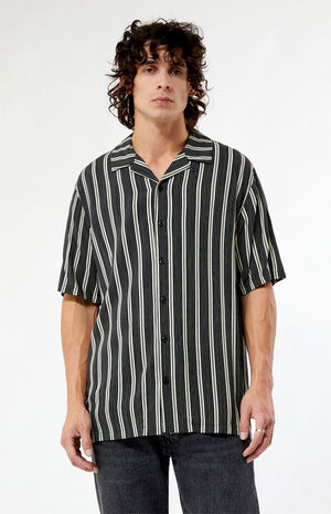 Black Viscose Camp Shirt image number 1