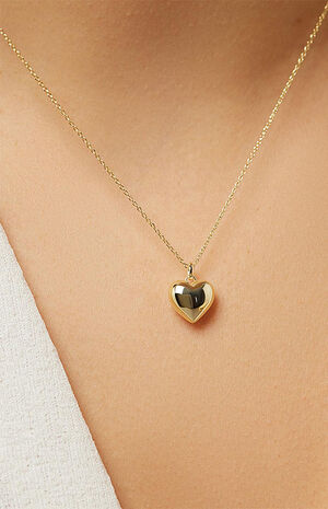 Lev Small Gold Heart Necklace image number 2