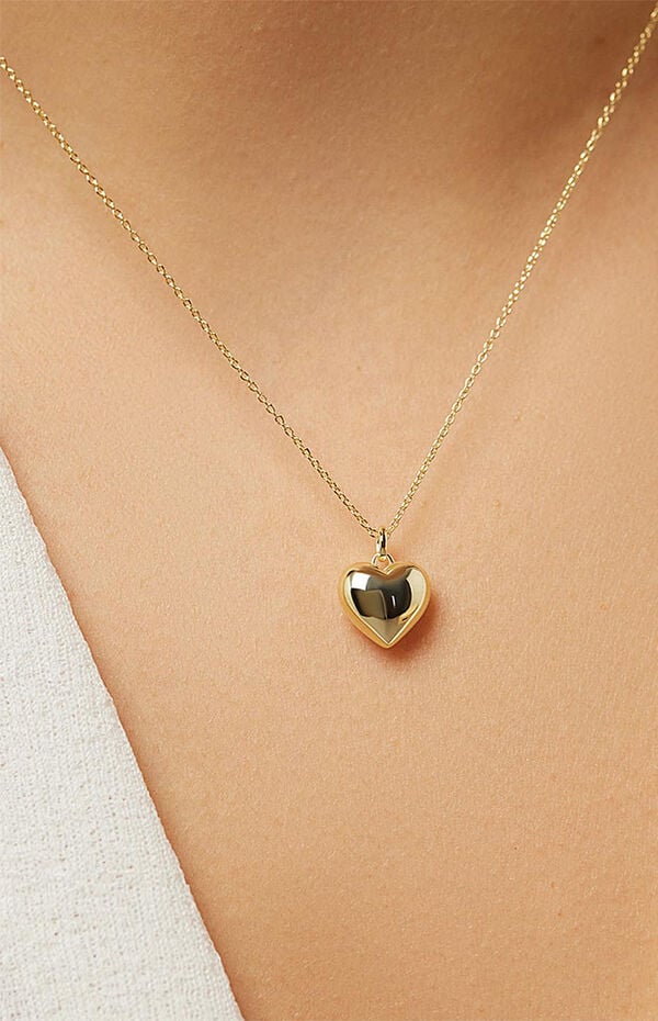 Ana Luisa Lev Small Gold Heart Necklace