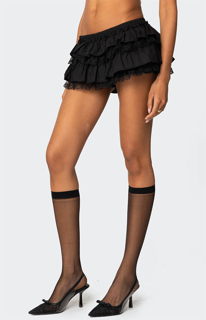 スカート Theredthread S knitcover skort lace THEREDTHREAD / ザレッドスレッド】S knitcover skort lace