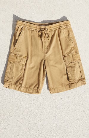 Khaki Cargo Shorts image number 1
