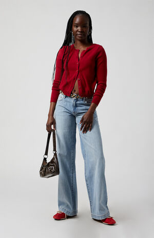 Casey Low Rise Baggy Jeans Light Indigo image number 2