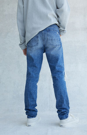 Elliot Medium Indigo Stacked Skinny Jeans image number 4