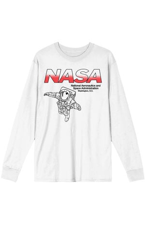 NASA Red & White Logo Long Sleeve T-Shirt image number 1