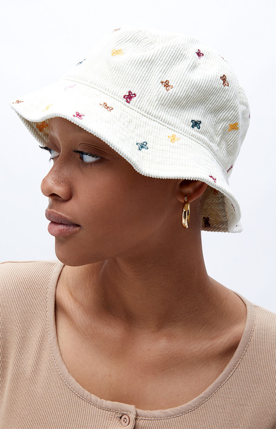 PacSun Embroidered Butterfly Bucket Hat PacSun