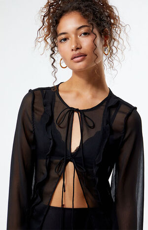 Barely There Tie Front Top image number 2