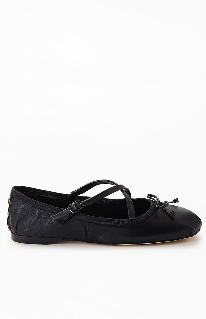 CIRCUS NY Women's Black Zuri Strap Ballet Flats | PacSun
