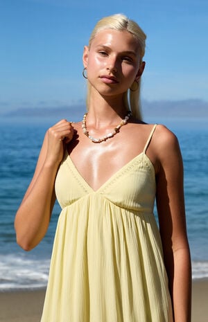 Trim V-Neck Babydoll Dress image number 2