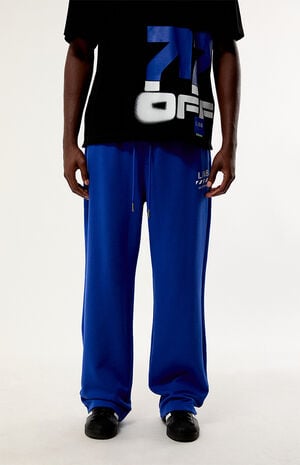 Diagonal Open Hem Relaxed Sweatpants image number 3
