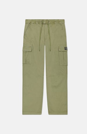 Olive Open Bottom Cargo Pants image number 1