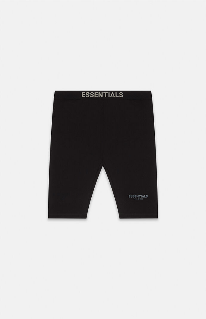 Essentials Fear Of God Black Biker Shorts | PacSun