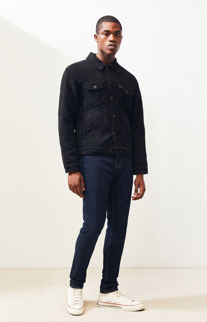 Black Sherpa Trucker Jacket