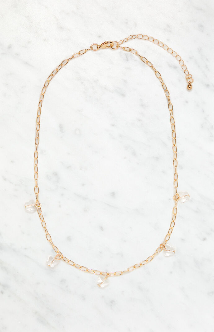Clear Butterfly Necklace