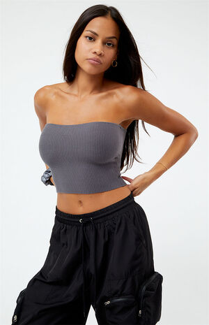 Basic Sweater Tube Top image number 2