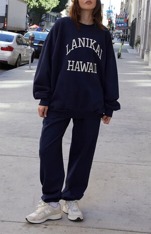 Navy Lanikai Hawaii Crew Neck Sweatshirt image number 1