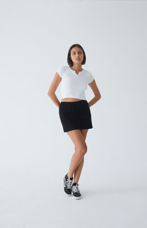 White Ashlyn Notched T-Shirt image number 5