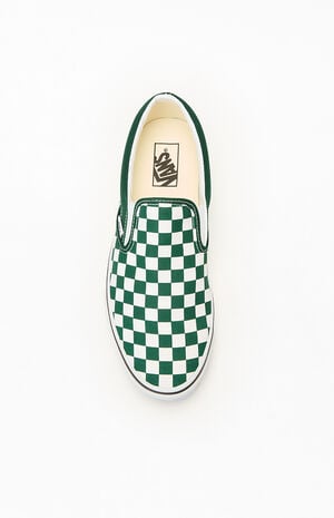 Green Checkerboard Slip-On Shoes image number 5