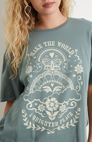 Make The World Bright Oversized T-Shirt image number 2