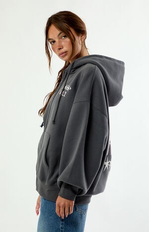 Gray Puff Graphic V2 Zip Up Hoodie image number 3