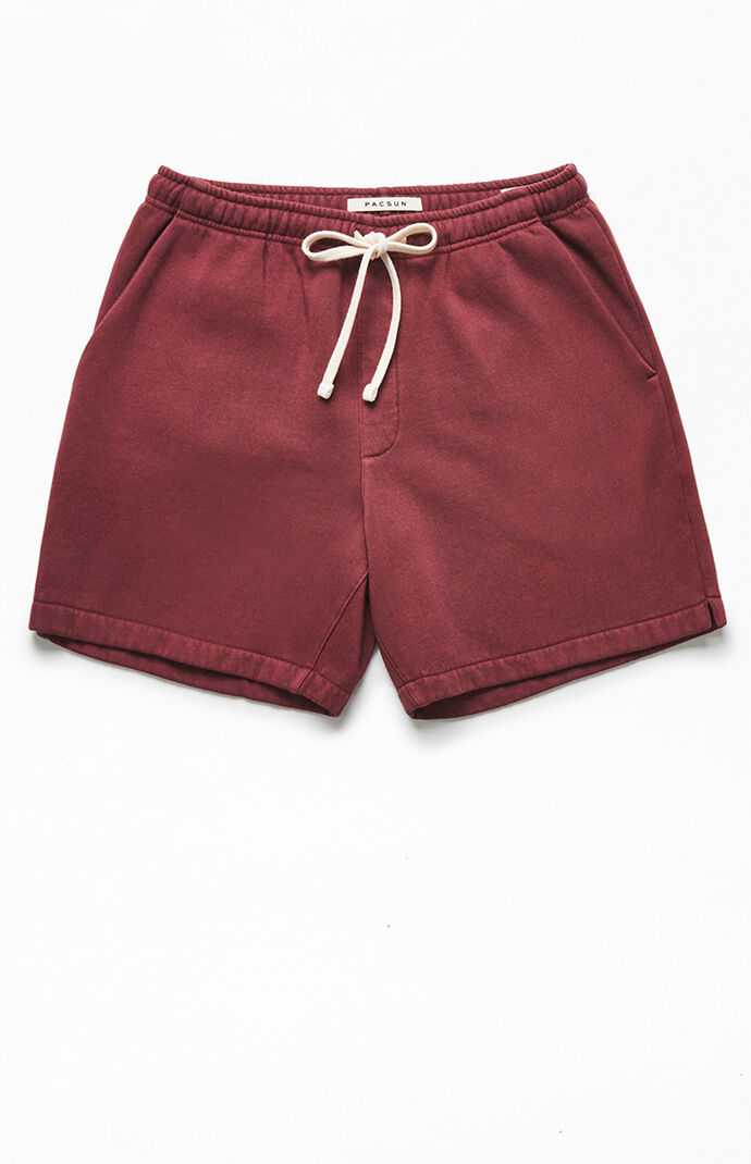 Burgundy Volley Sweat Shorts