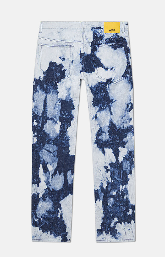 Wesc America Inc Men's Eddy Slim Bleached Indigo Slim Tapered Jeans in Blue - 30