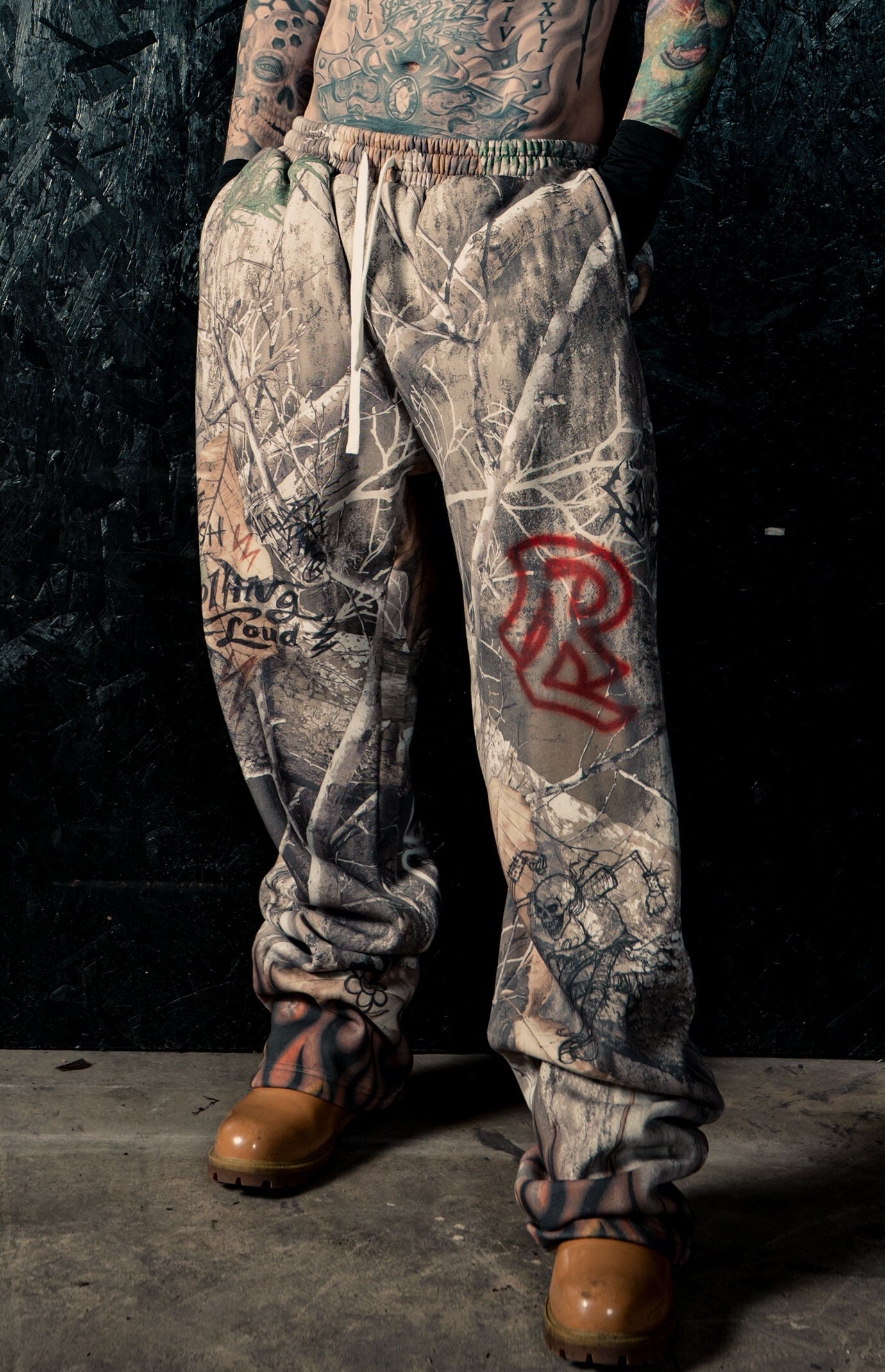 Rolling Loud Goth Flame Baggy Sweatpants