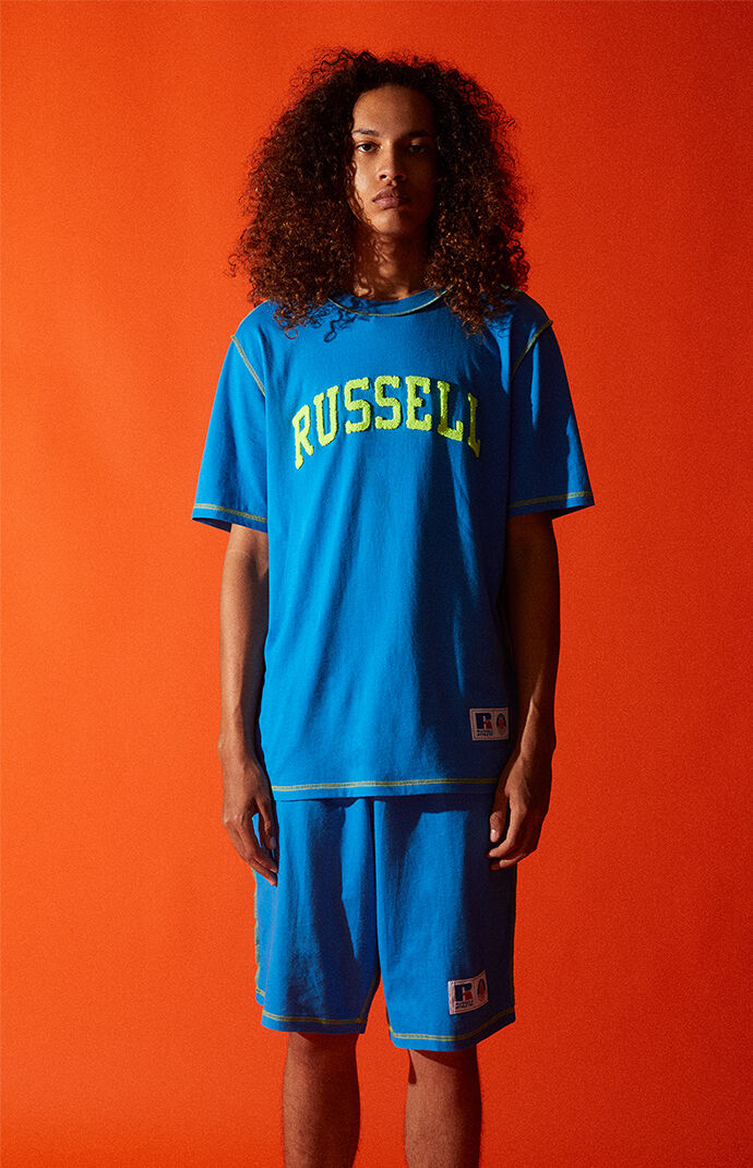 A$AP WORLDWIDE x Russell Athletic Blue Logo T-Shirt | PacSun