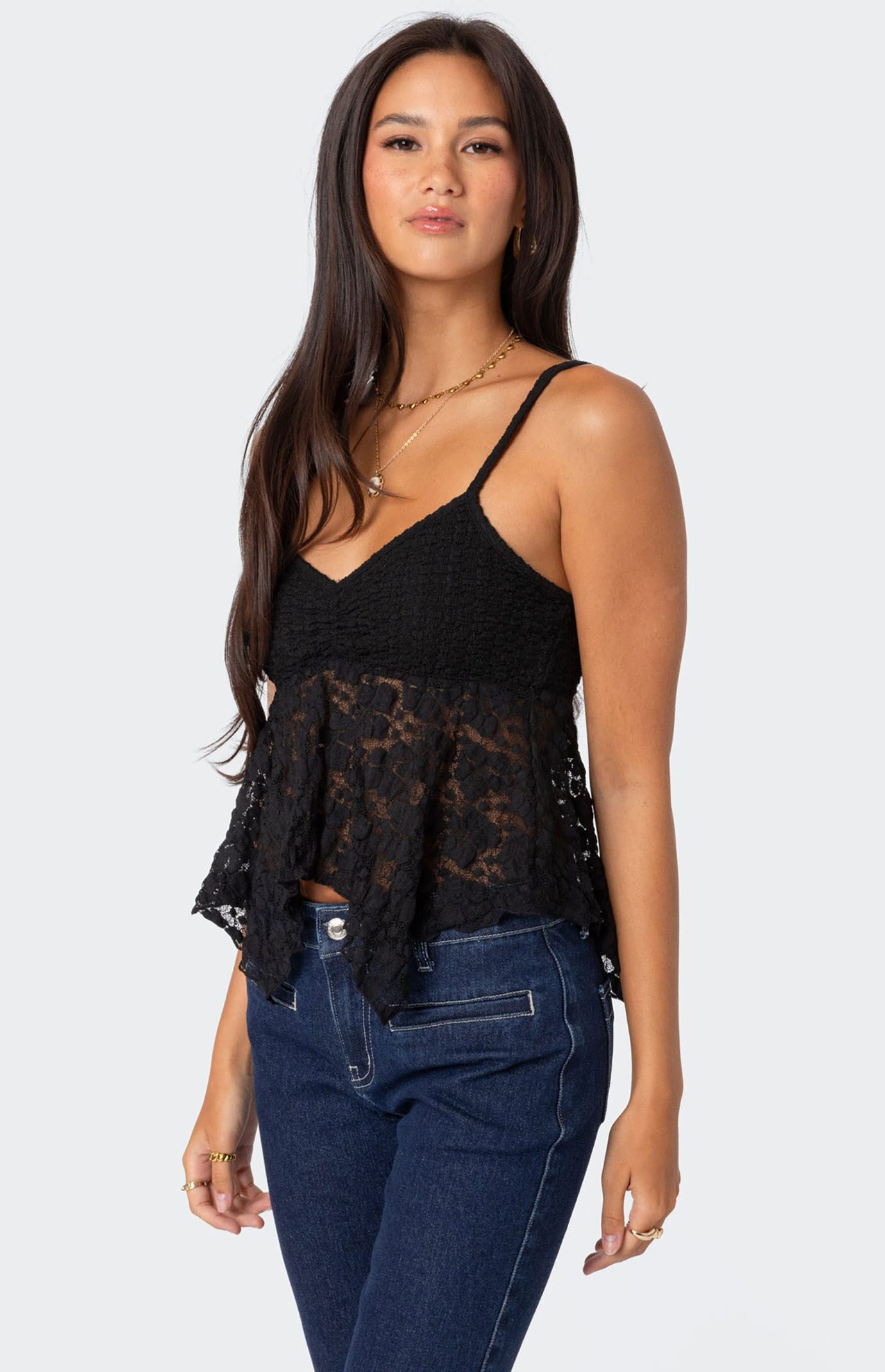 アメリ　USEFUL BACK SHEER TANK TOP アメリ USEFUL BACK SHEER TANK TOP