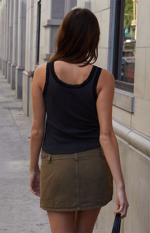 Black Ronnie Lace Tank Top image number 4