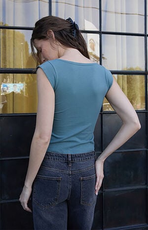 Green Amara Tank Top image number 3