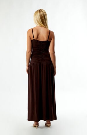 Ruched Front Scoop Maxi Dress image number 4