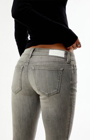 Alana Ultra Low Rise Flare Jeans Gray image number 5