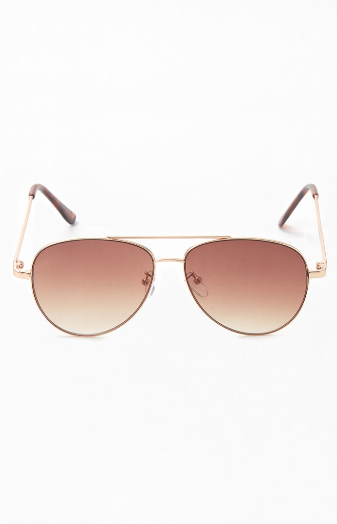 Flat Lens Aviator Sunglasses