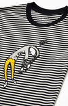 Planet Saturn Striped T-Shirt Planet Saturn Striped T-Shirt image number null