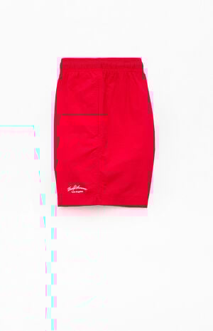 Red Collegiate 6.5" Swim Trunks image number 3