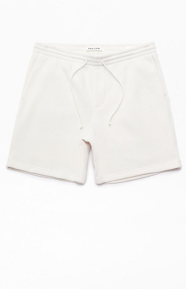 PacSun Luis Basic Cream Fleece Sweat Shorts | PacSun