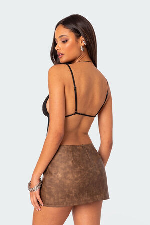 Textured Cut Out Bodysuit image number 5