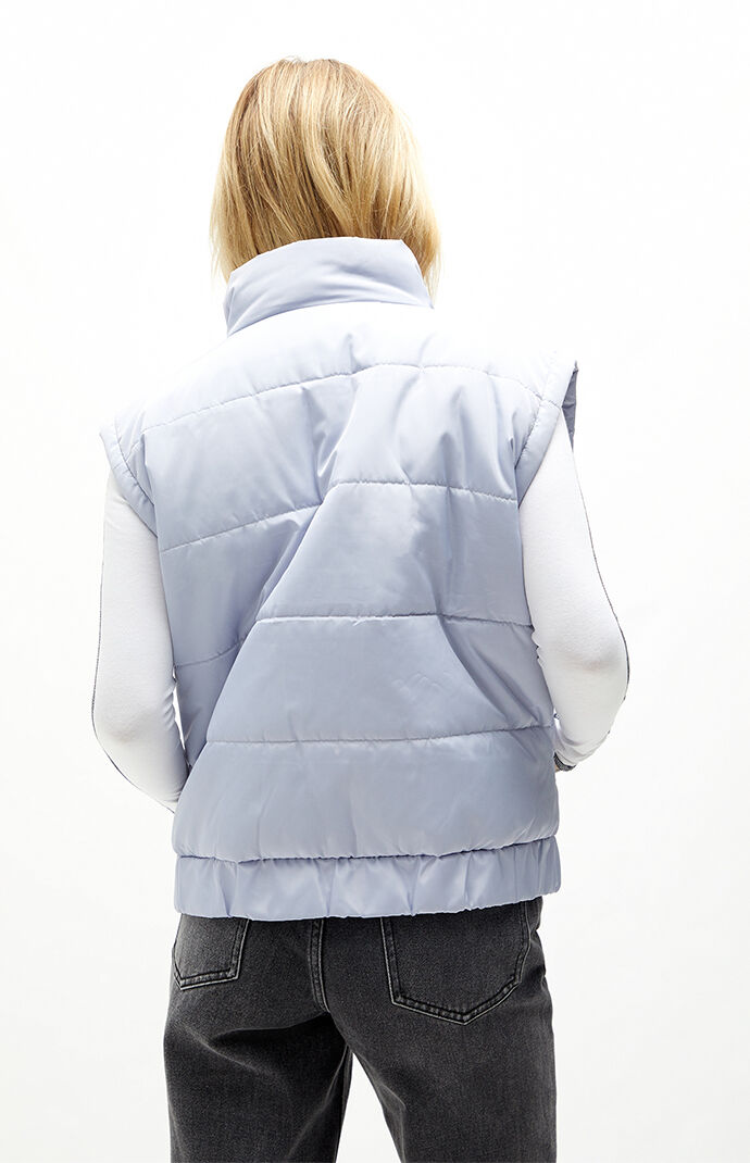 PacSun Light Blue Oversized Puffer Vest PacSun