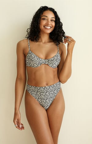 Seashore High Waisted Cheeky Bikini Bottom image number 1