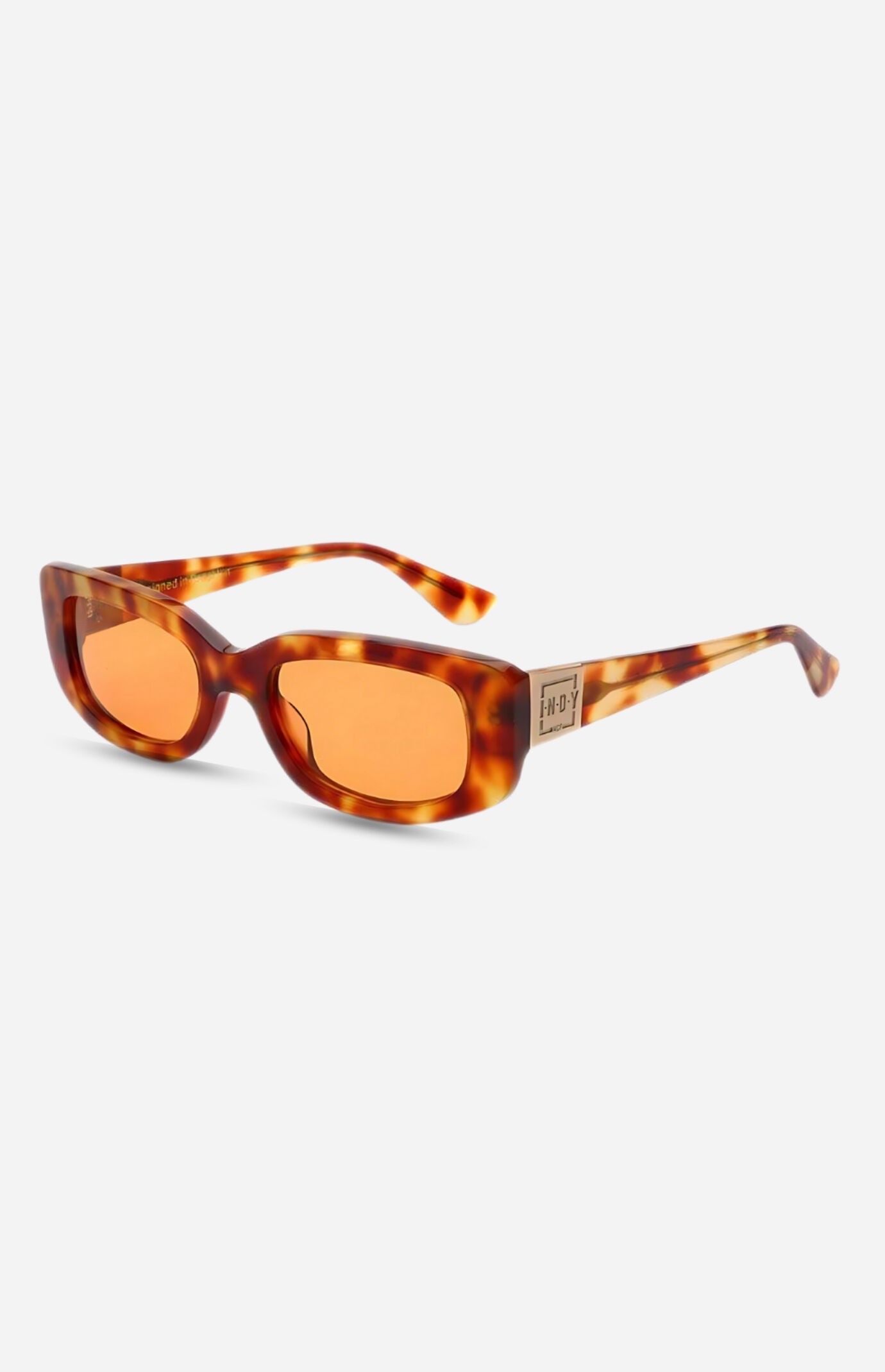 INDY Sunglasses Delancey Tortie Rectangle Sunglasses