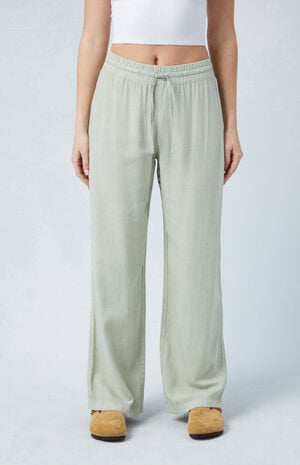 Sage Linen Pull-On Pants image number 1