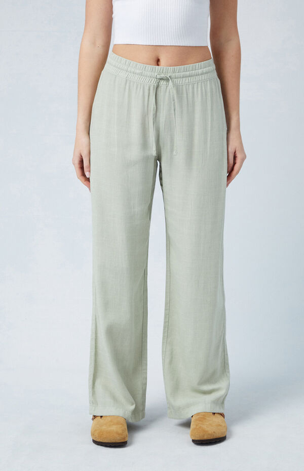 PacSun Sage Linen Pull-On Pants | PacSun