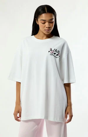 Floral Logo Skate Oversized T-Shirt image number 1
